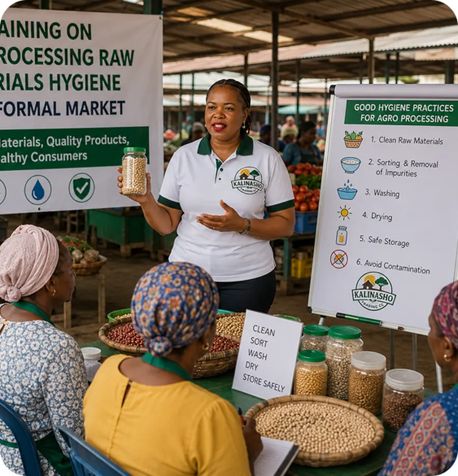 A farmer training session in progress